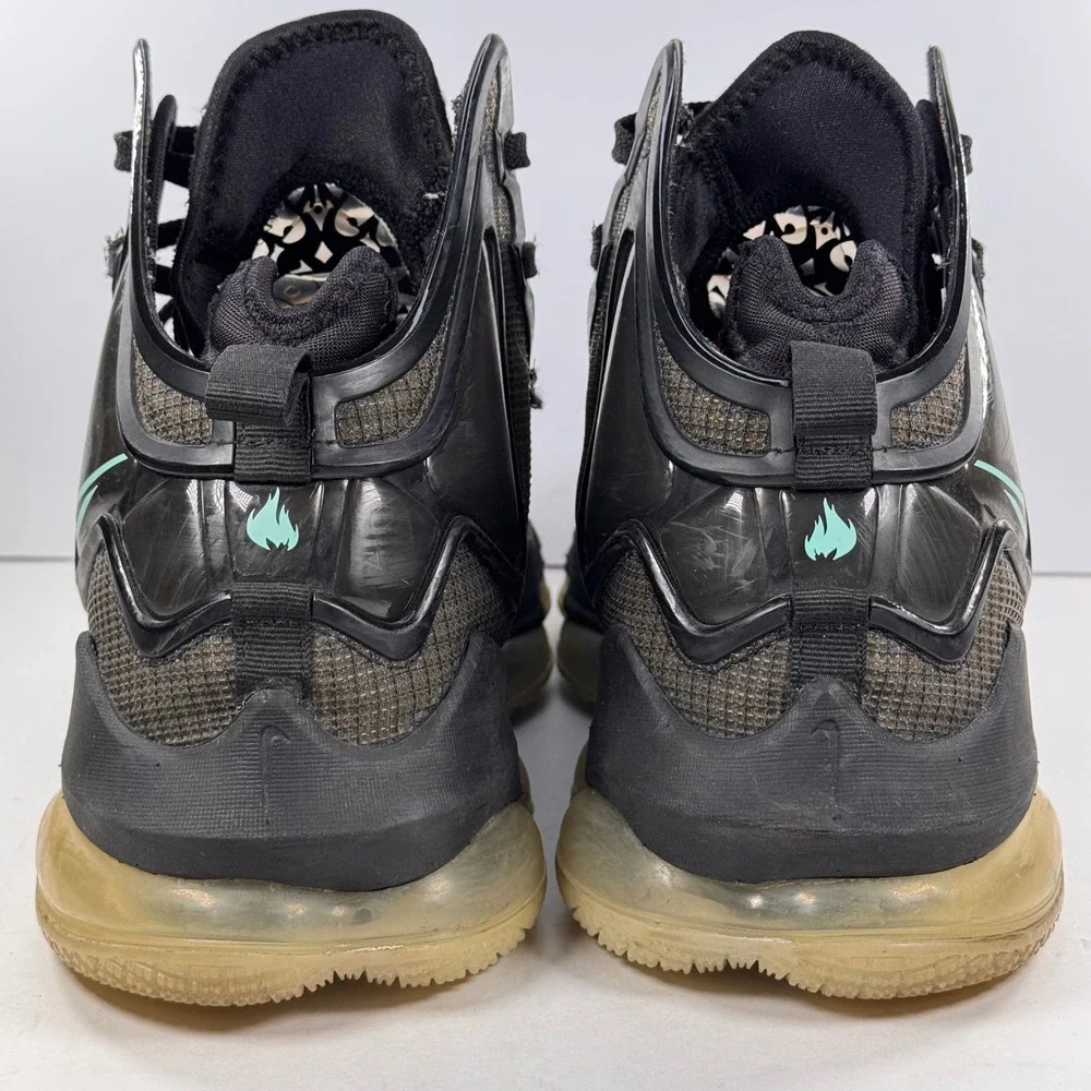 Nike LeBron 19 Black Anthracite Green Basketball Shoes CZ0203-003 Mens Size 13
